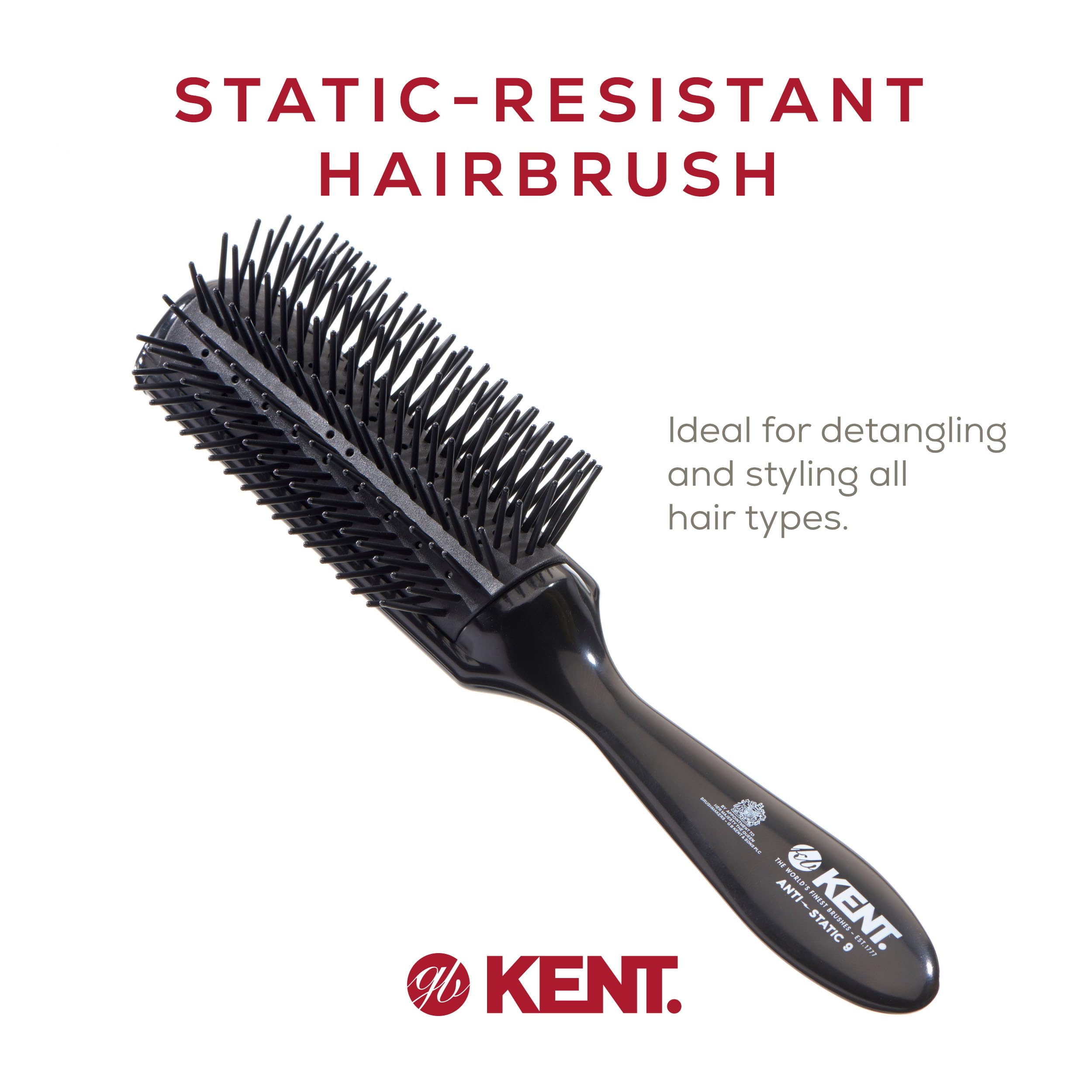 Amazon.com : Kent AS9 Anti Static Hair Brush Travel Brush Small